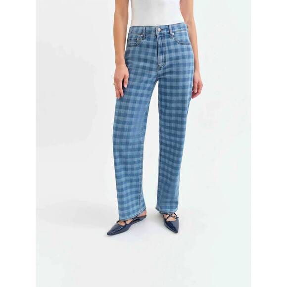 NEW DAZE 1999 slouch 90's fit jeans in denim check